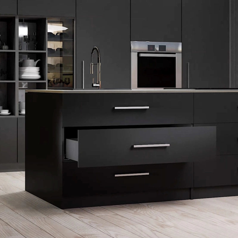 Kit di cassetti per cucina o bagno Vertex con regolazione 3D, altezza 178 mm, con pannelli inclusi, modulo 600 mm, Ver..