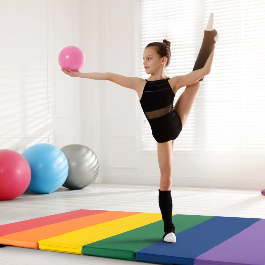 Tappetino da ginnastica trifoglio per stretching muscolare-Tappetino da allenamento portatile e leggero in pelle PU Colorato
