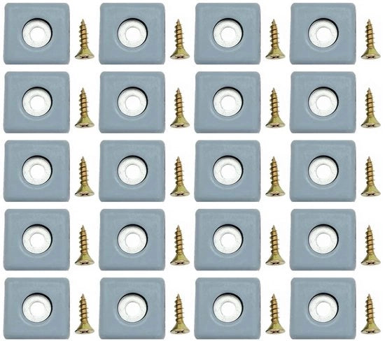 Gli spessoratori per mobili in Teflon 25mm - Gli spessoratori per mobili con vite - Gli spessoratori per gambe di tavolo - Protezione del pavimento - Multifunzionale - 20 pezzi - Gli spessoratori per mobili