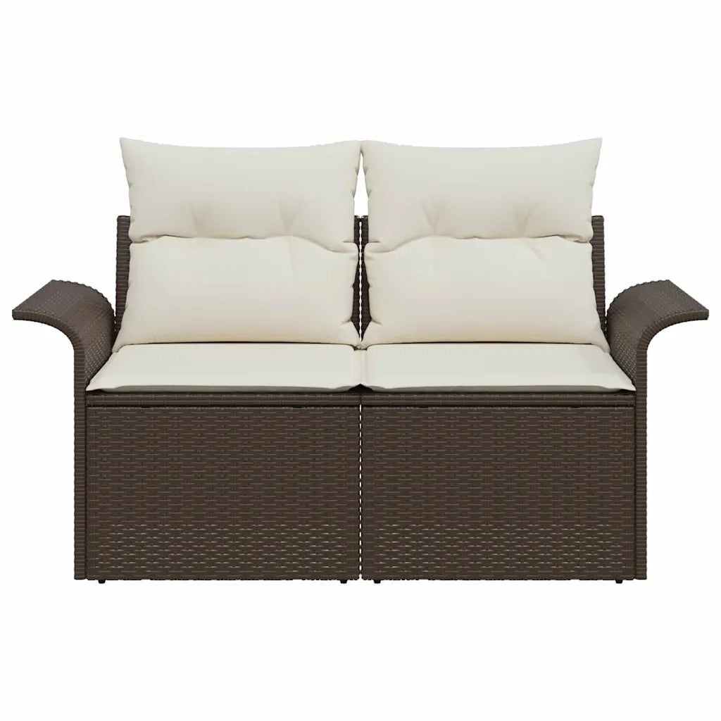 Divano da giardino Marrone 141 x 62 x 69cm polyrattan 42006693