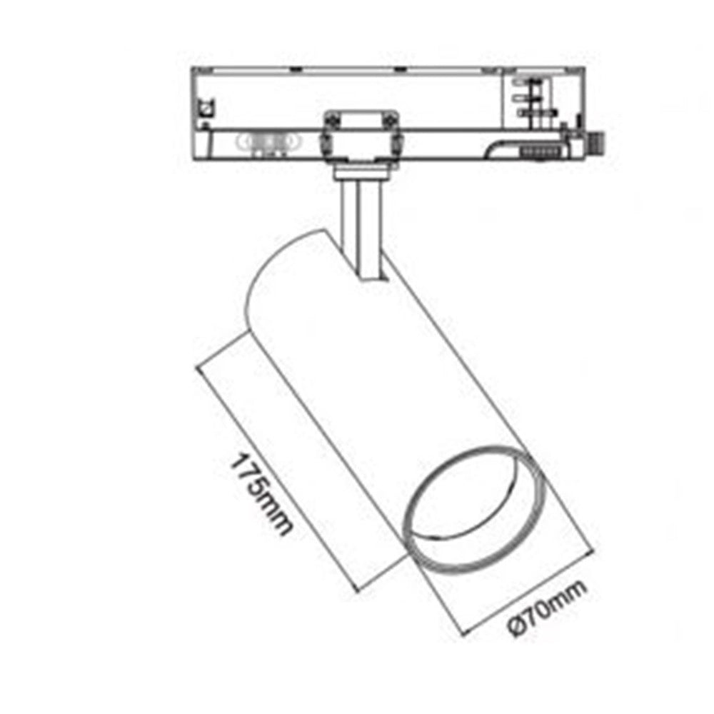 Trade Shop - Faretto A Led Per Pista Binario Trifase 30 W Cct Luce 300k-4000k-5000k Ip20 Gd23k-3c -