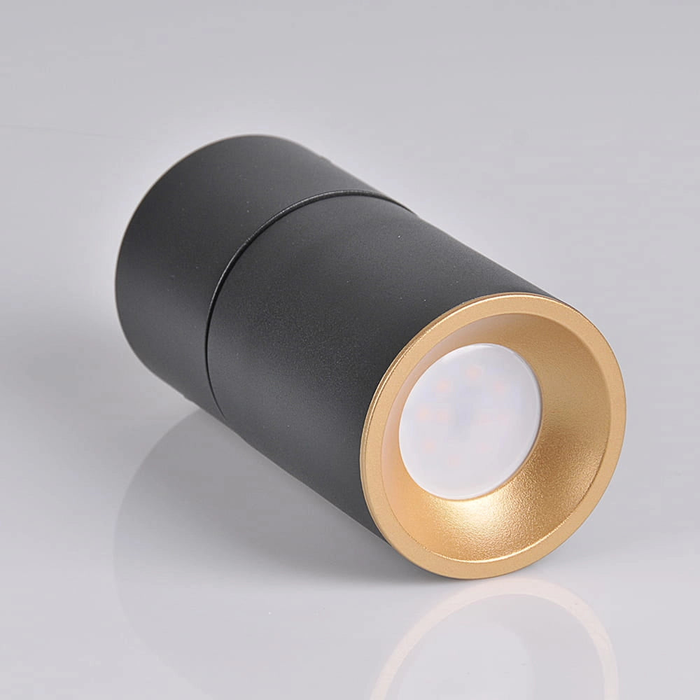 Faretto plafone orientabile GU10 nero-oro Astra Polux 314048
