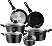 Set di pentole / pannini antiaderenti, set di padelle, PFAS libero, resistente al lavastoviglie