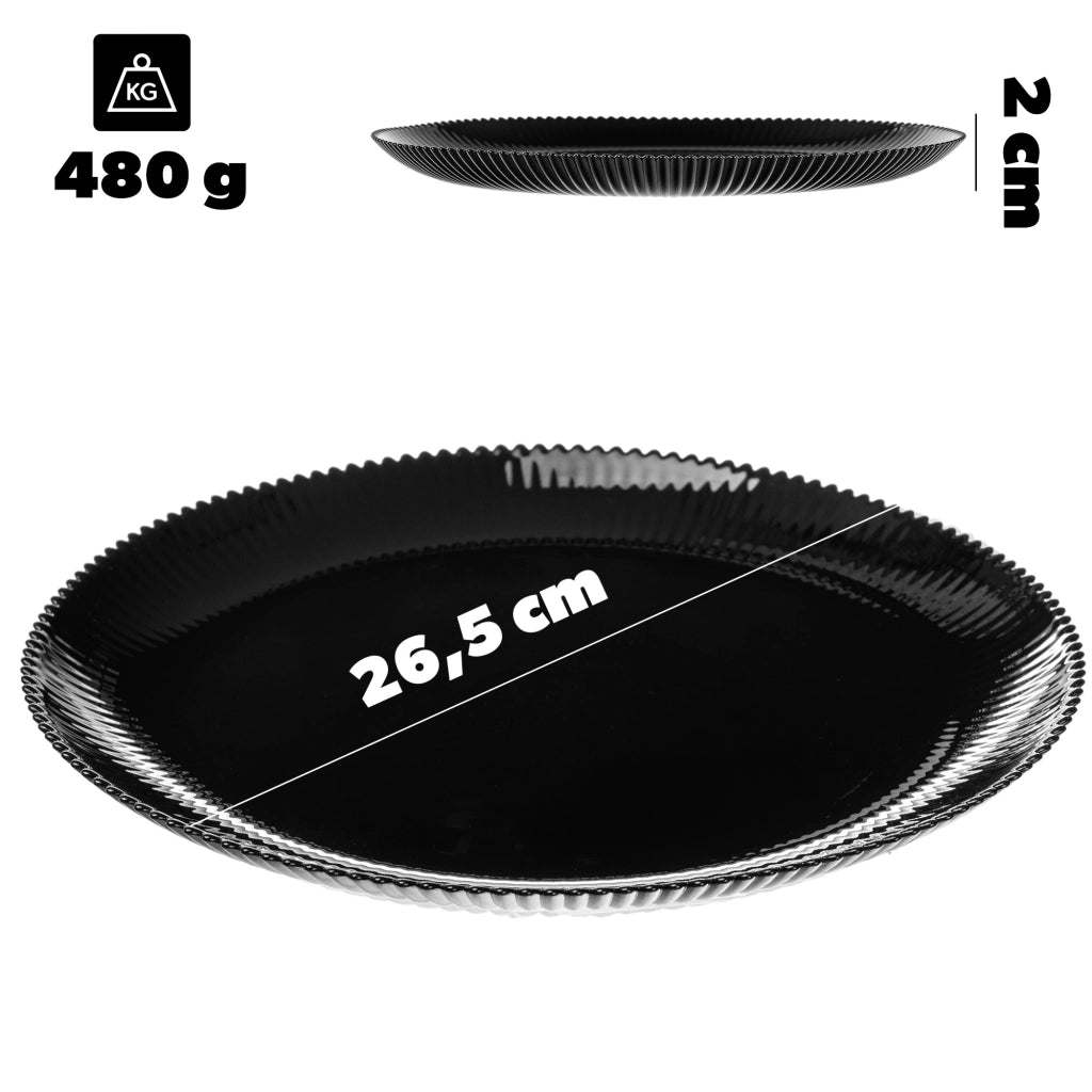 KADAX Talerz płytki Aurora 26,5cm 37567 czarny pak