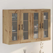 Armadi da Muro 2 pcs Rovere Artisan e Nero 69,5 x 34 x 90 cm