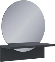 Specchio bagno Elyra, Nero, 40 x 47.5 cm con ripiano, adatto per il montaggio a parete in bagno e in ambienti abitativi