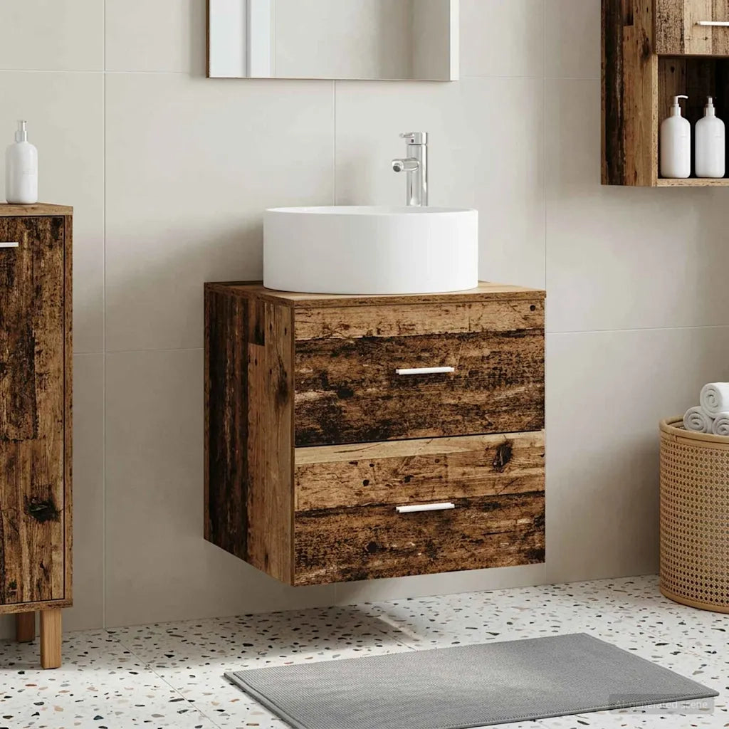 Mobile Lavabo | Armadio Lavabo da Parete Legno antico 49,5 x 44,5 x 65,5 cm