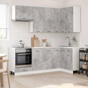 Unità Cucina LYON 8 pz Grigio Cemento Legno ingegnerizzato 3438434
