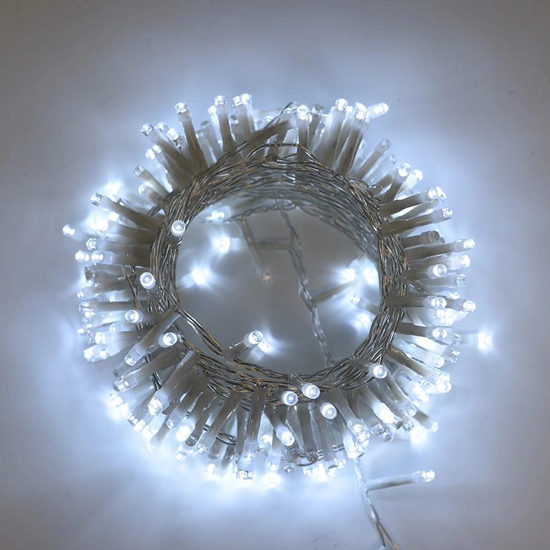CATENA DI LUCI DA 1360 LED BIANCHI CON CAVO TRASPARENTE DA 41 METRI E TRASFORMATORE 36V - PER UNA DECORAZIONE VERSATILE E SICURA
