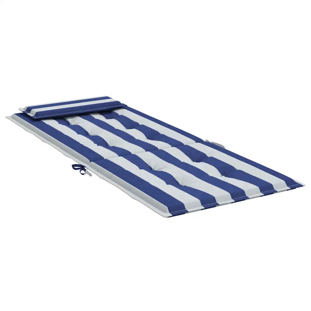 Cuscini Sedia Schienale Alto 6 pz Bianco e Blu Tessuto Oxford 361921