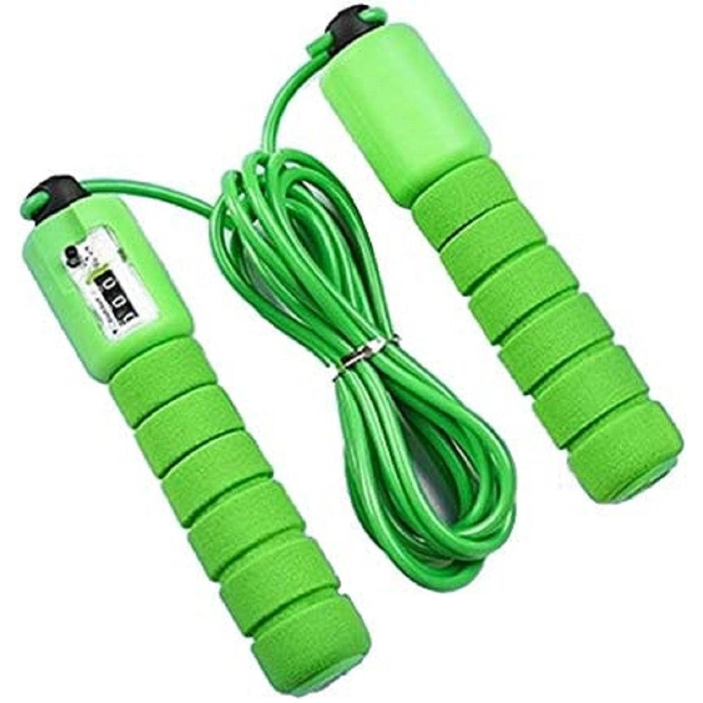 Trade Shop - Corda Da Salto Professionale Crossfit Maniglia Antiscivolo Auto Conteggio -