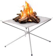 Vasca da campeggio da 22 pollici esterna con griglia in acciaio - ideale per campeggi e feste di giardino