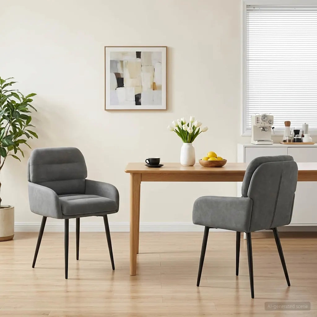 Sedie da pranzo 2 pcs Velluto (V) Grigio Scuro 42034308