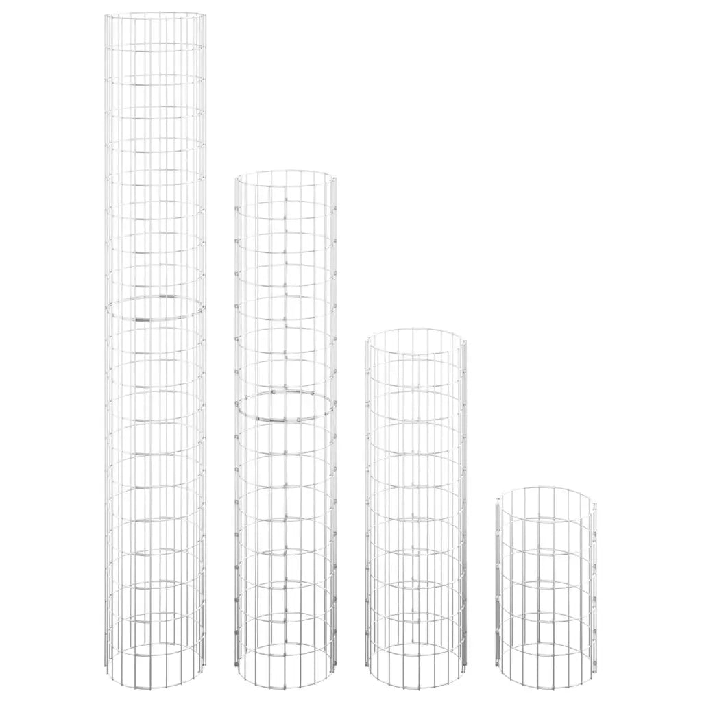 Fioriere Rialzate Gabbioni Circolari 4 pz Ã˜30x50/100/150/200 cm