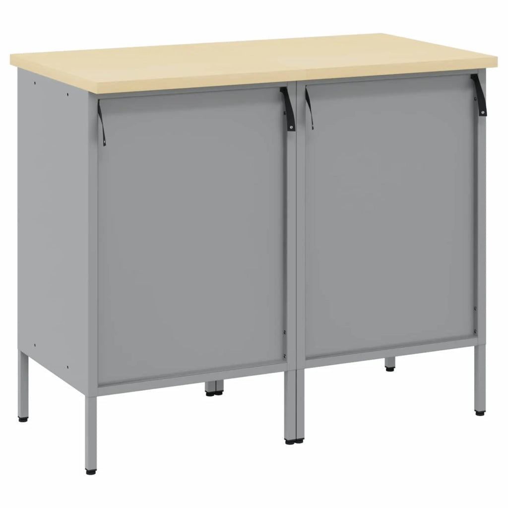 Mobile da lavoro 2 pz Nero e Grigio 100 x 55 x 85 cm CFW6211481