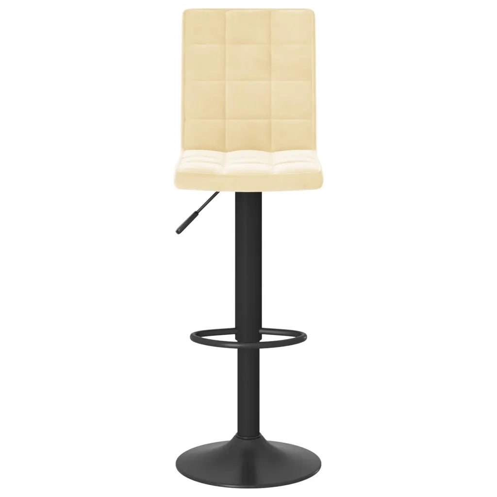 Sgabelli da Bar 2 pz Crema in Velluto 335762