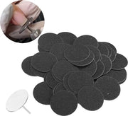 Pedicure strumento per rimuovere pelle morta e calli - macchina per smussare il piede in acciaio inossidabile con carta abrasiva - 35 mm di diametro
