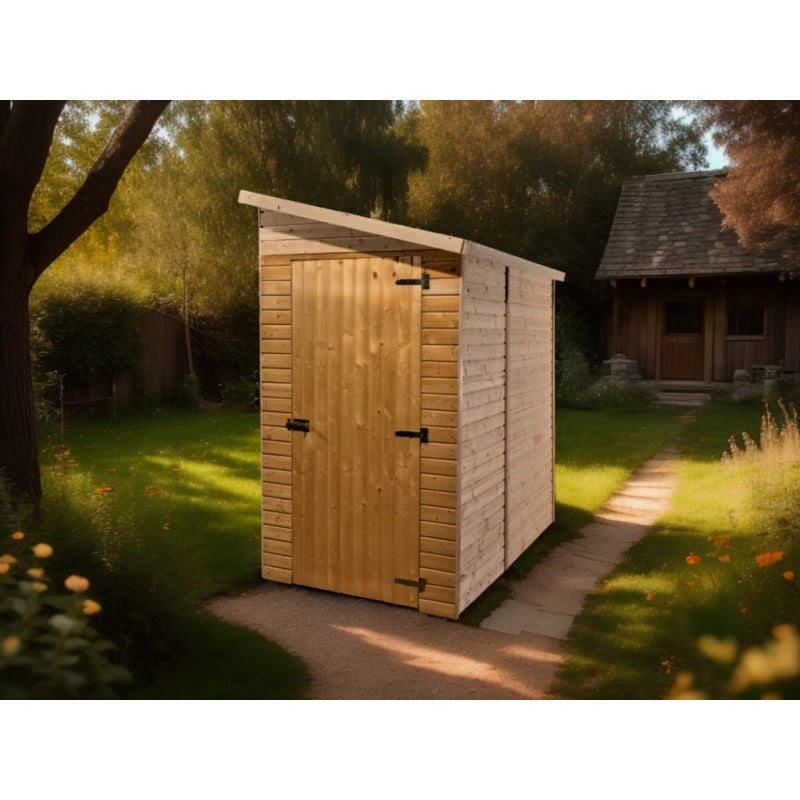 Casetta in legno da giardino con tetto catramato – 120x200 cm – pannelli 16 mm, porta cieca e struttura compatta – ED1220.02 Foresta