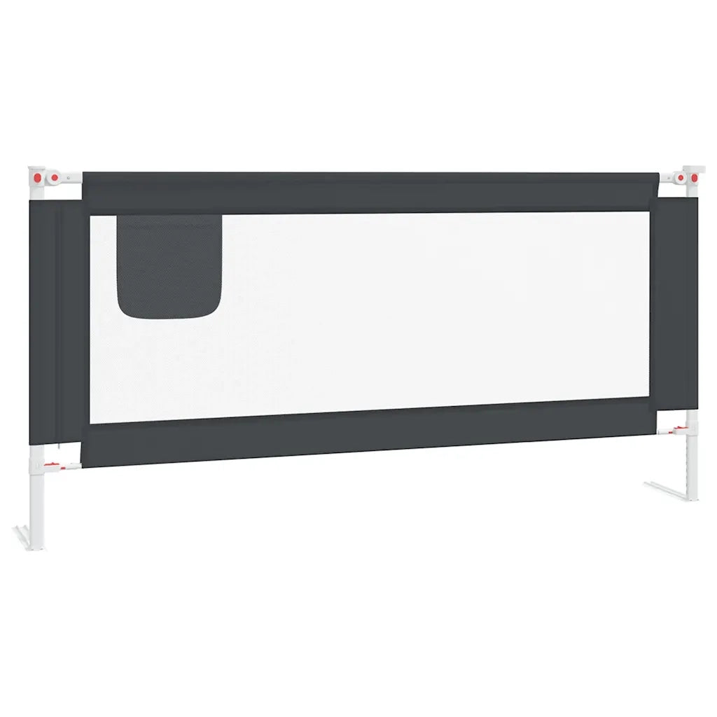Sponda Letto Sicurezza Bambini Grigio Scuro 190x25 cm Tessuto 10232