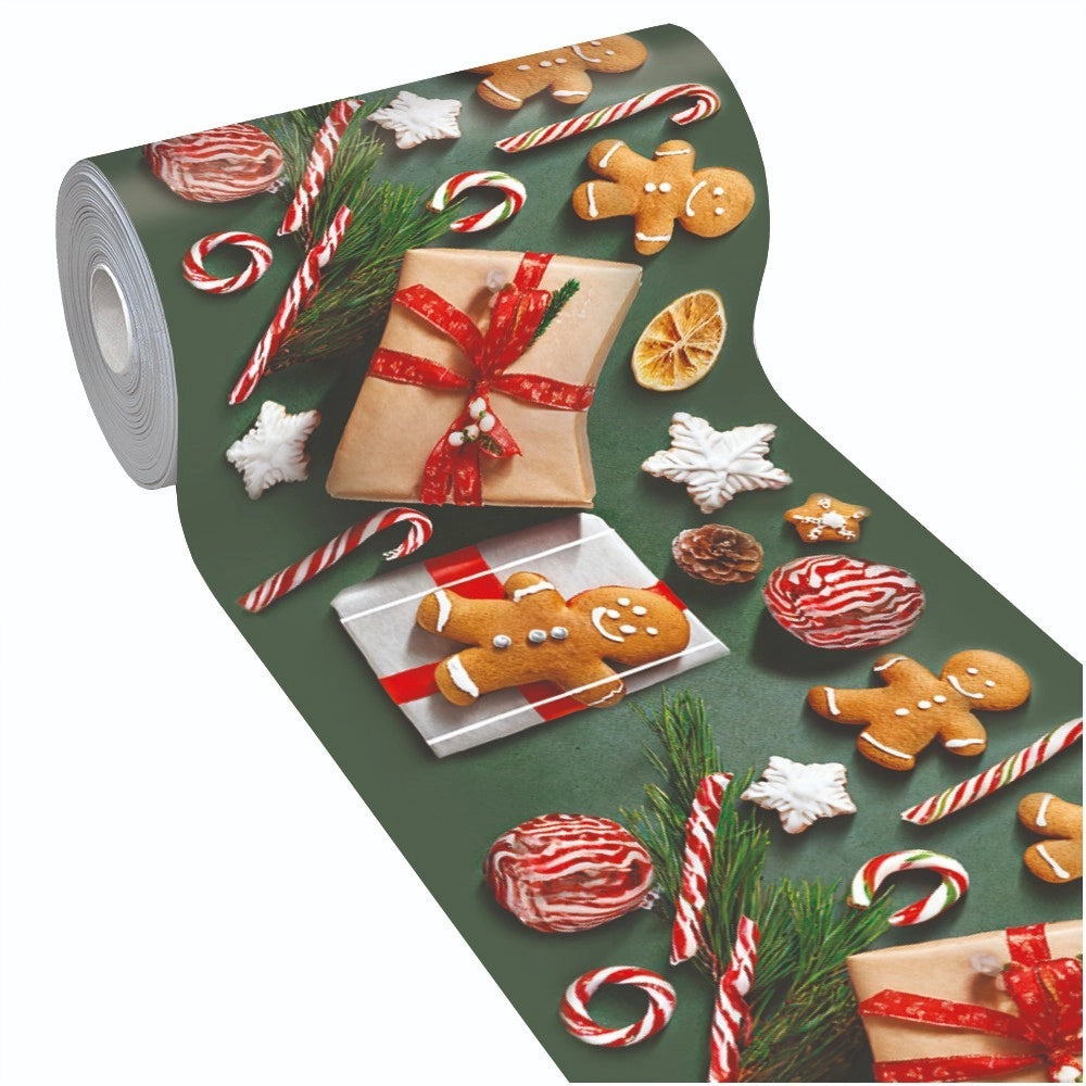 Tappeto Cucina Natale Pvc 51x190 cm Antimacchia Passatoia Antiscivolo Antisfilo Lavabile Dis_NA