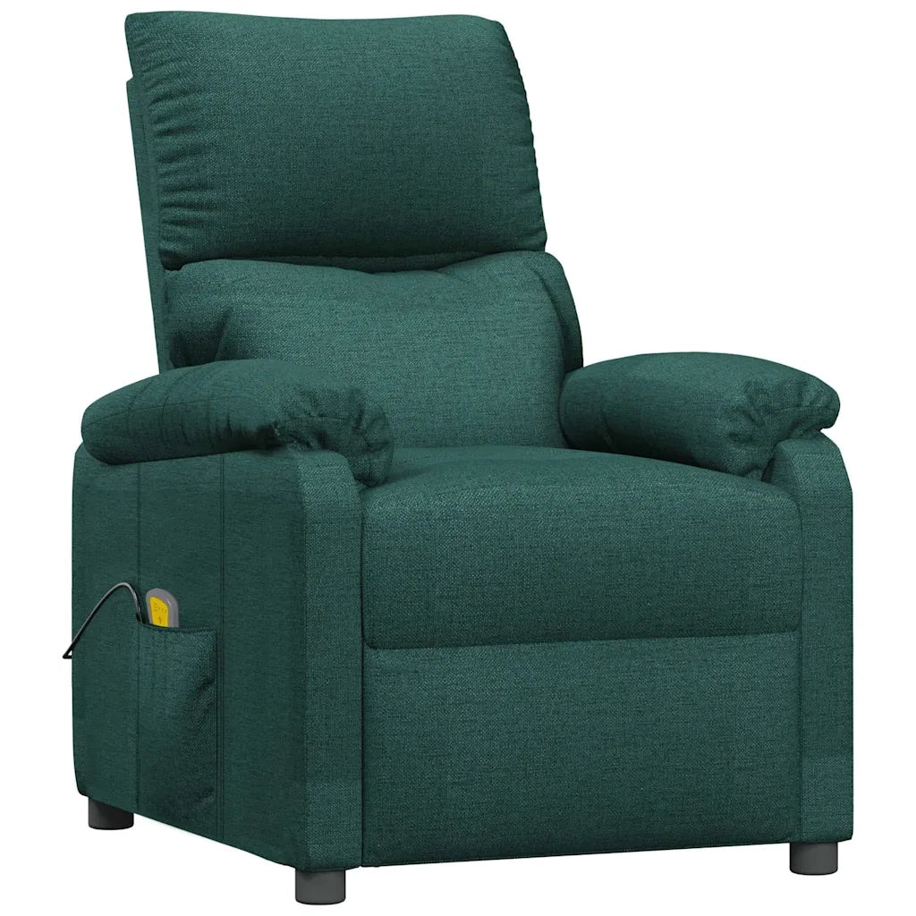 Divano Sedia-Poltrona Massaggiante Verde Scuro in Tessuto 218573