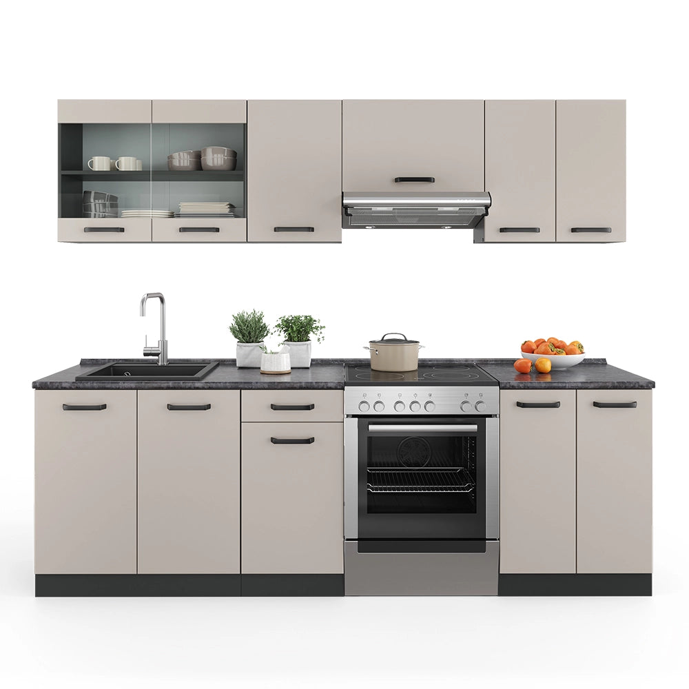 Vicco Mobile da cucina Cachemire/antracite 240 cm , PL Antracite