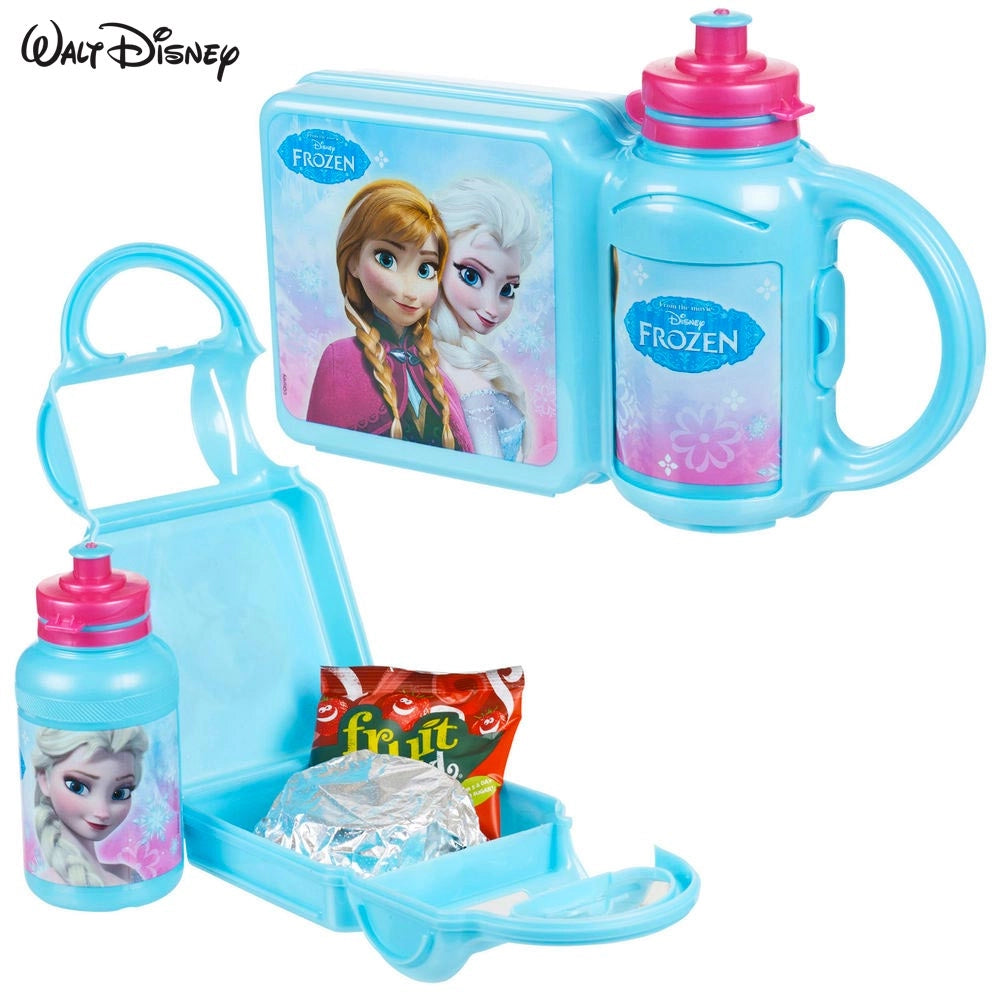 Portavivande Porta Pranzo Cibo 150GR Disney Frozen + Borraccia 400ML Elsa Anna