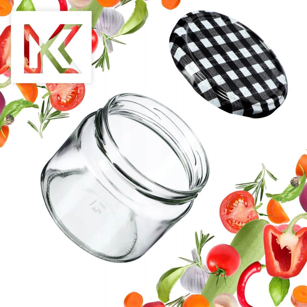 KADAX Sonka vasetti 330ml 50pz 82mm + coperchio "Black Lattice"