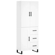 Credenza | Madia | Buffet da pranzo | Armadio da pranzo Bianca 69,5x34x180 cm in Legno Multistrato