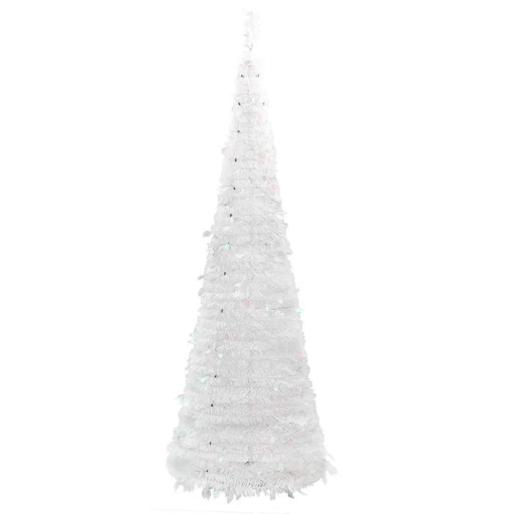 Albero di Natale Artificiale Pop-up con 100 LED Bianco 150 cm 357753