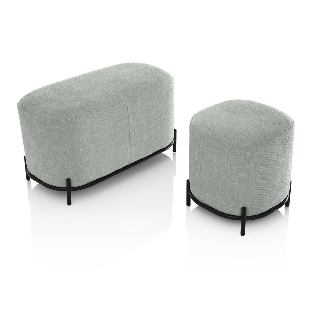 Panca 82x42x45 cm in Tessuto Verde