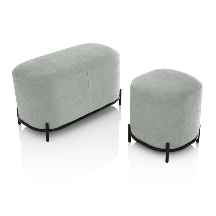 Panca 82x42x45 cm in Tessuto Verde