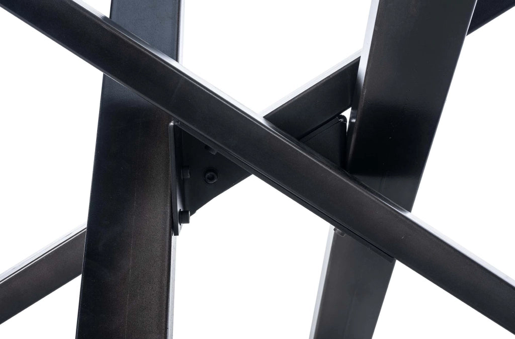 Gambe del tavolo Jimmy Nero/industriale,180x80x72 cm