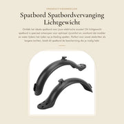 Spatbordo di ricambio - Disegno leggero - Nero - Imbottito con acqua - Adatto per scooter elettrico - Resistente alle intemperie - Codice prodotto: ... - Modello: ... - Peso: ... - Dimensioni: ... - Materiale: ...