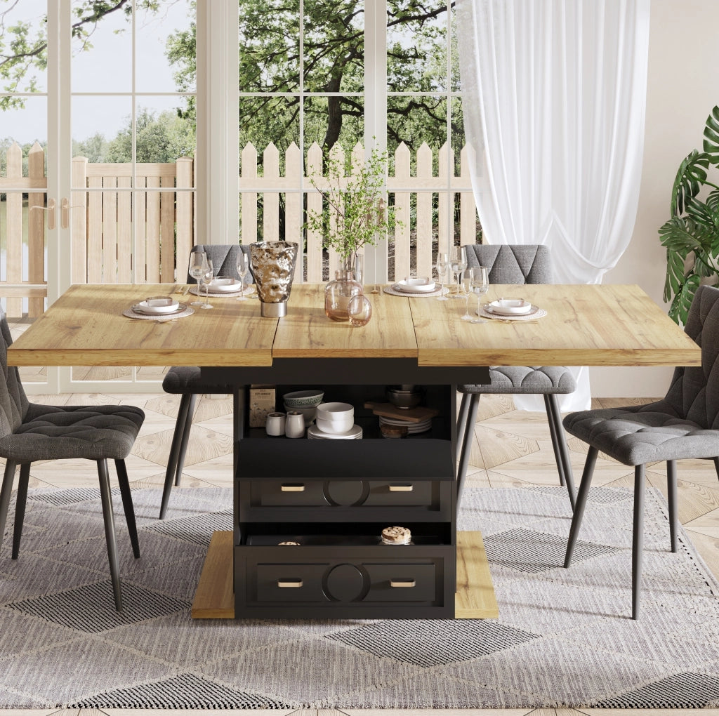 Tavolo da pranzo allungabile in MDF 110-140x80x75 cm