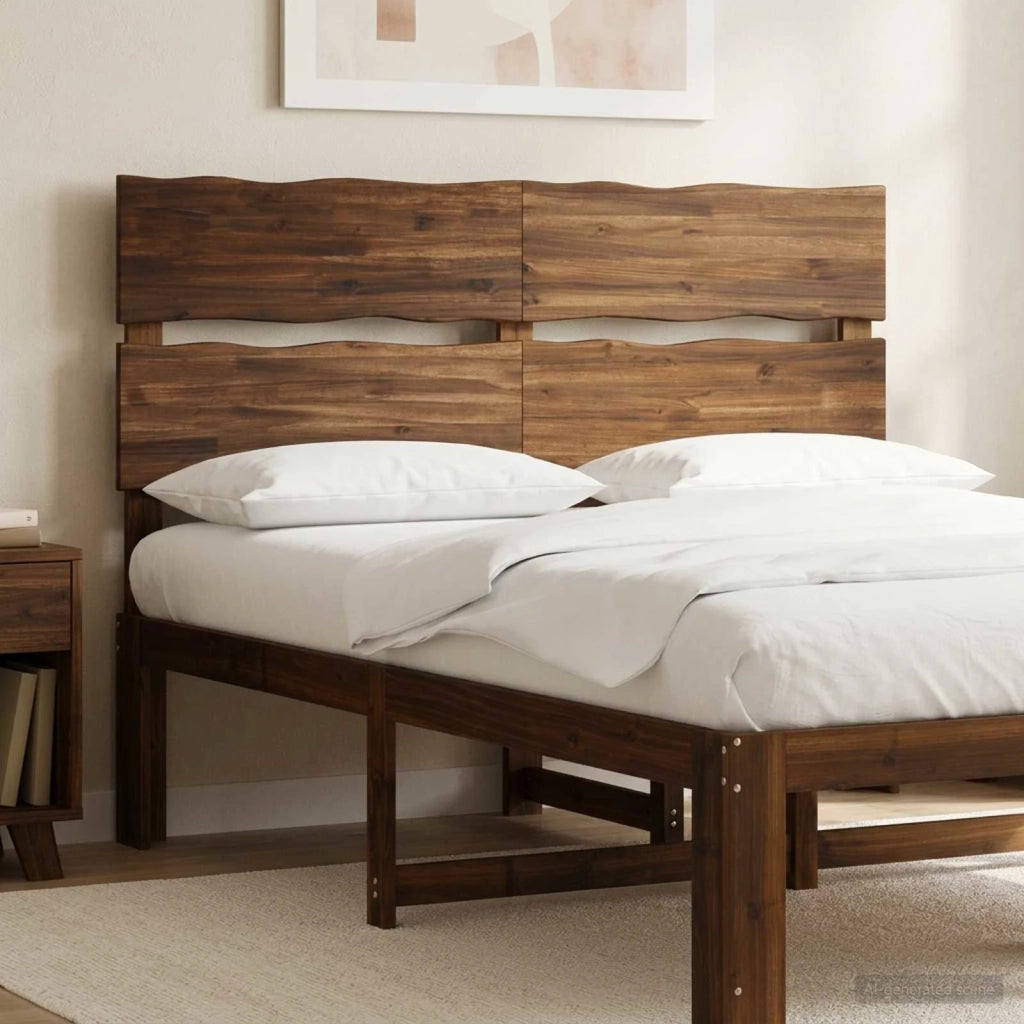 Testiera con bordo vivo ROSTOCK Marrone Scuro 150 cm 903287