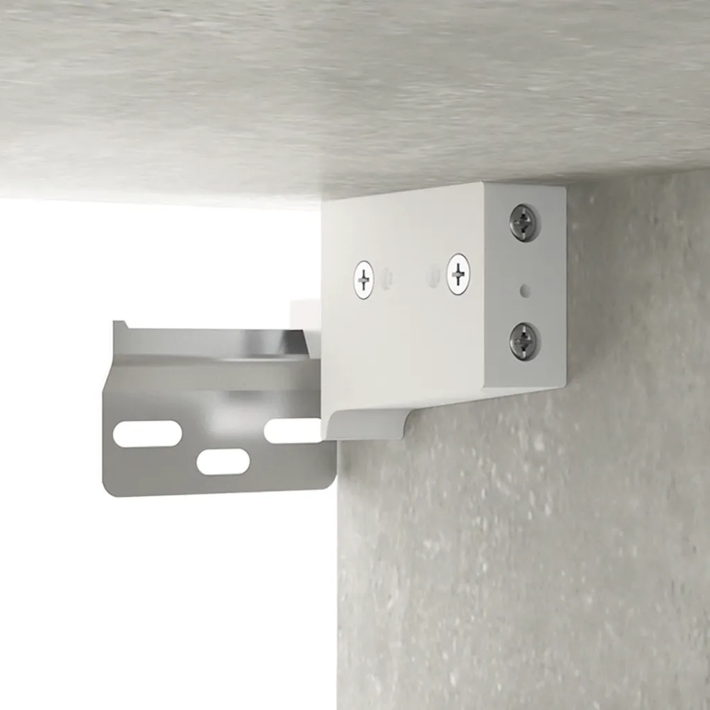 Comodini a Muro 2 pz-Set di 2 Tavolino da notte Grigio Cemento 34x30x20 cm