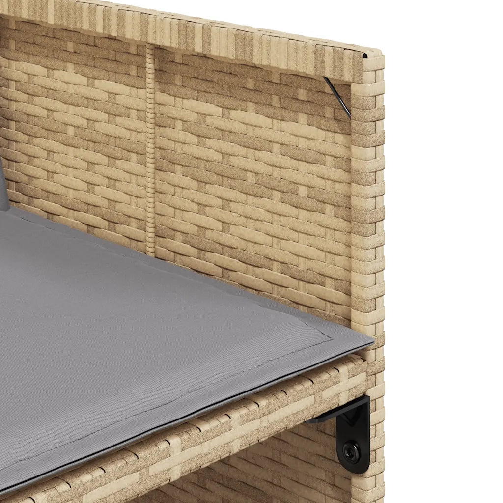 Set Pranzo da Giardino 11 pz con Cuscini Beige Misto Polyrattan 3211212