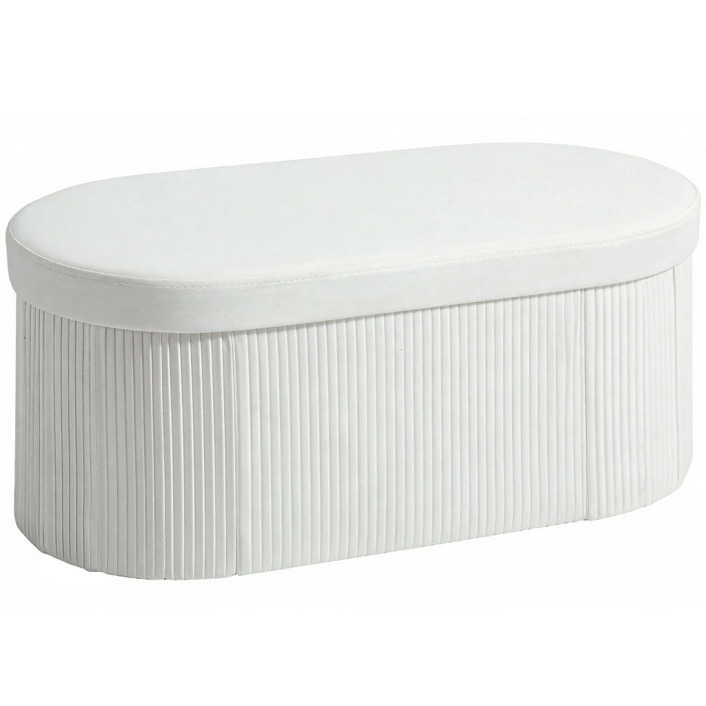 Banco contenitore pieghevole ¨C zephmum ¨C 76x38x35 cm crema velluto
