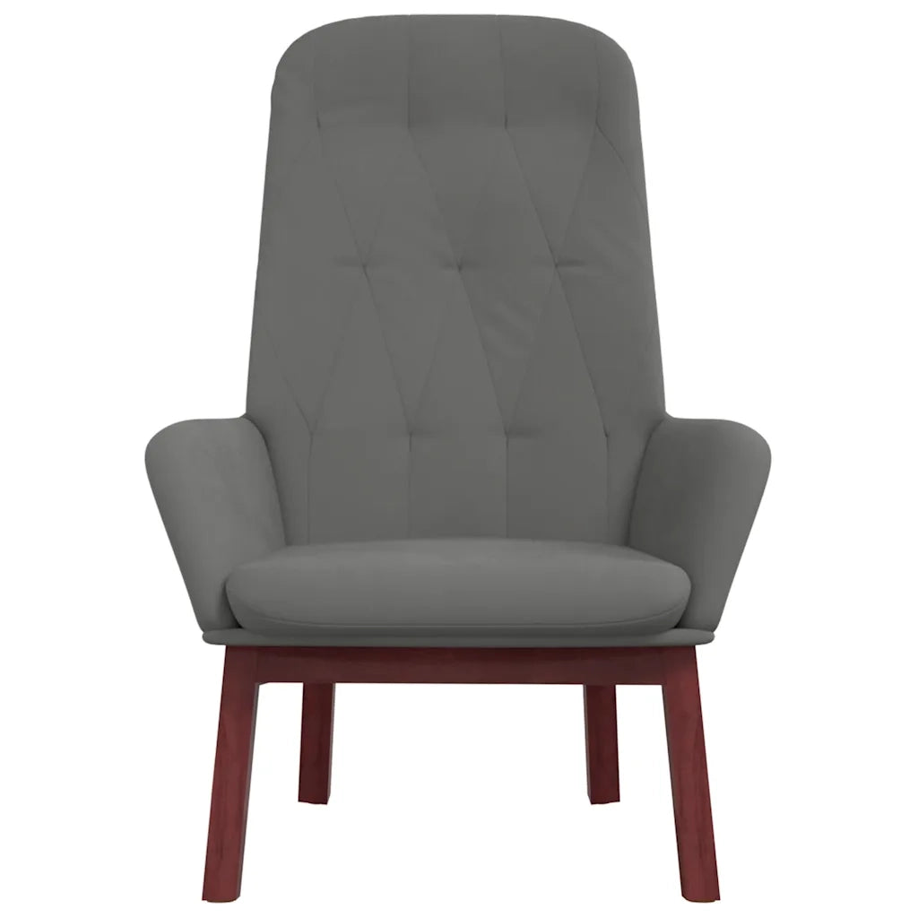 Sedia Relax Grigio Scuro in Velluto 341219