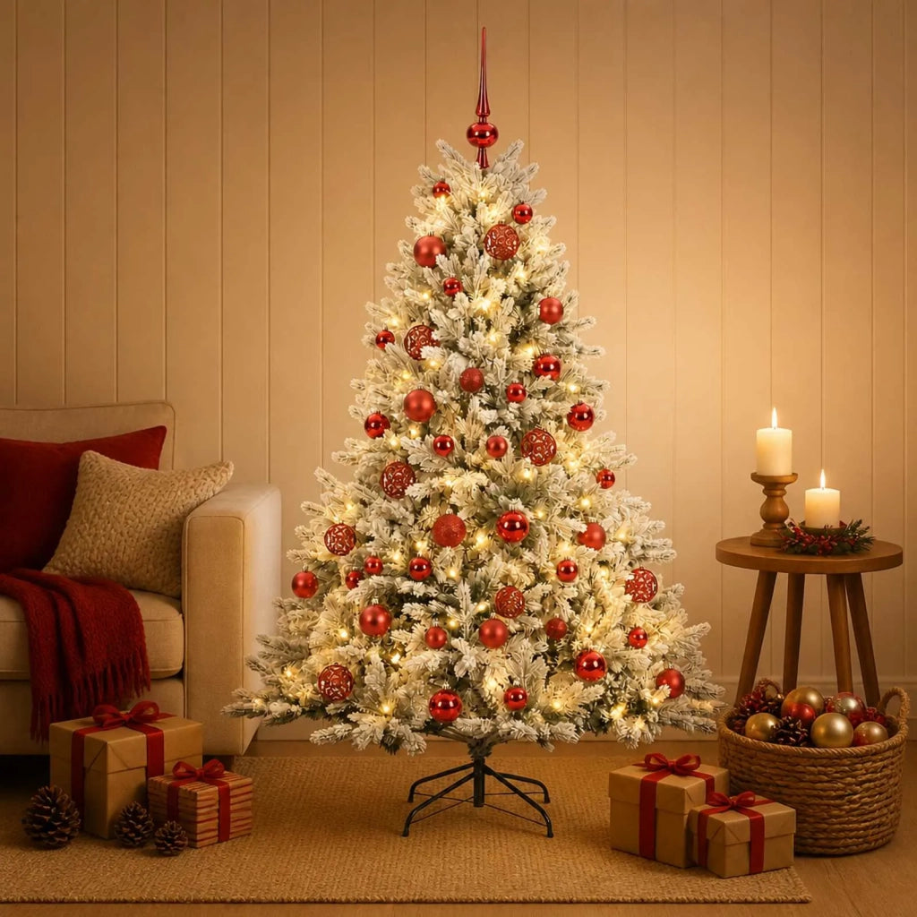 Albero di Natale artificiale con palline 150 cm 150 LED 3465850