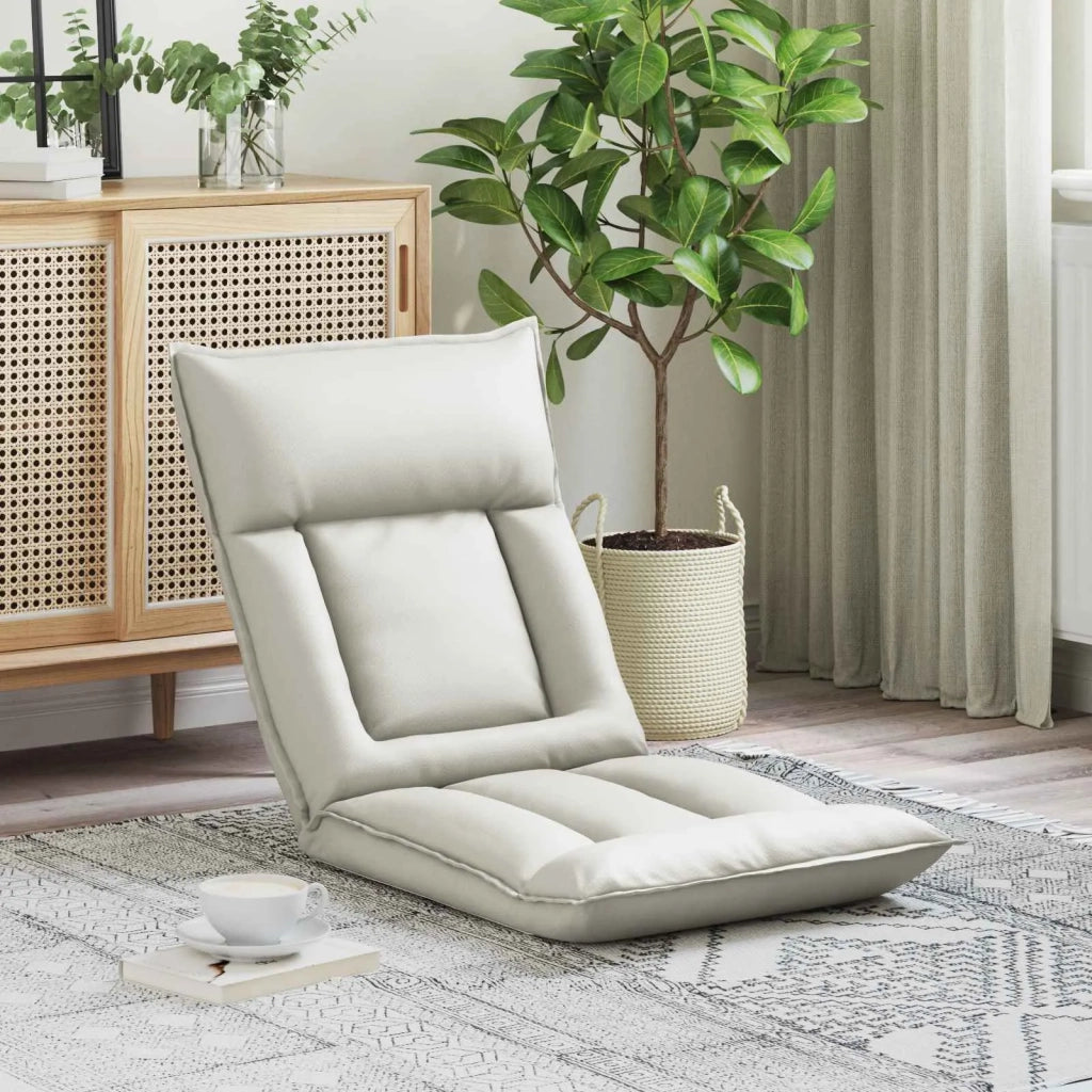 Sedia da Pavimento Bianco 55 x 61 x 70 cm Pelle Sintetica 42028188