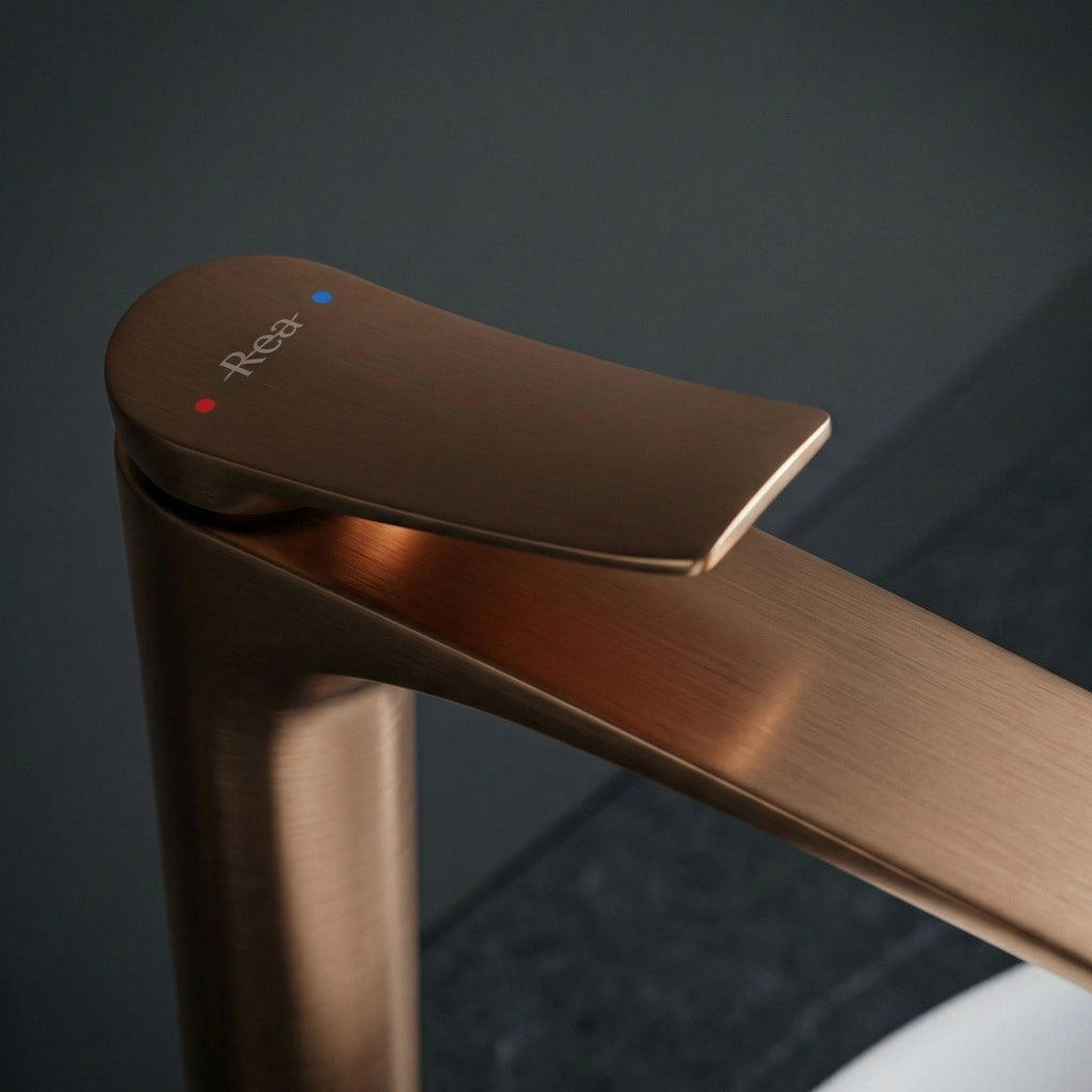 Rubinetto Da Lavabo Premium Rea Vision Brush Copper High