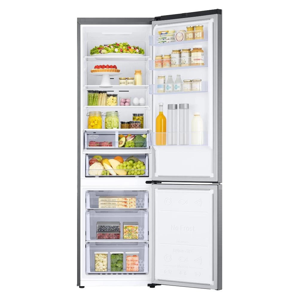 Frigorifero Combinato Samsung RB38C607AS9 EF ECOFLEX AI Air Space 387 Litri Classe A (A203xL59,5xP65,8) SmartThings Bixby Alexa Total No Frost Silver