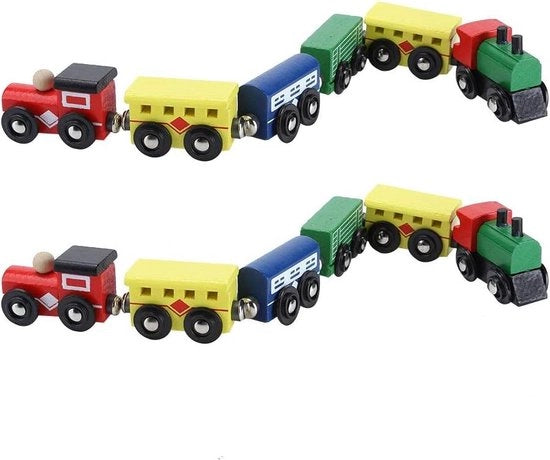 Treno giocattolo in legno - giocattolo educativo per bambini e bambine.