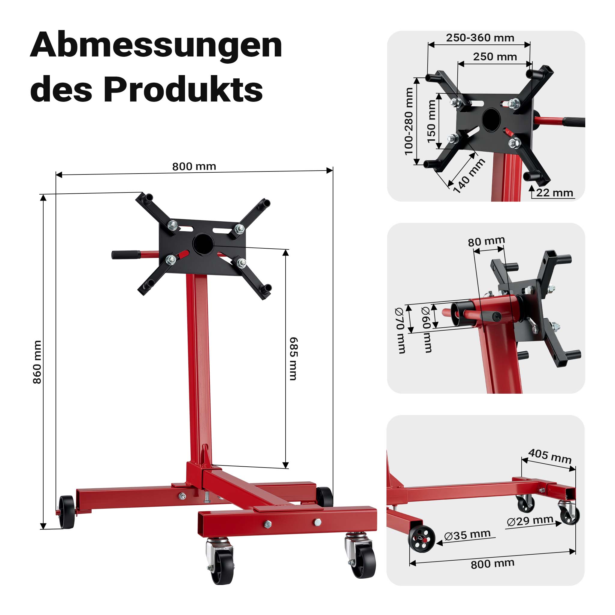Cavalletto per motore Supporto Sostegno motore 450 kg