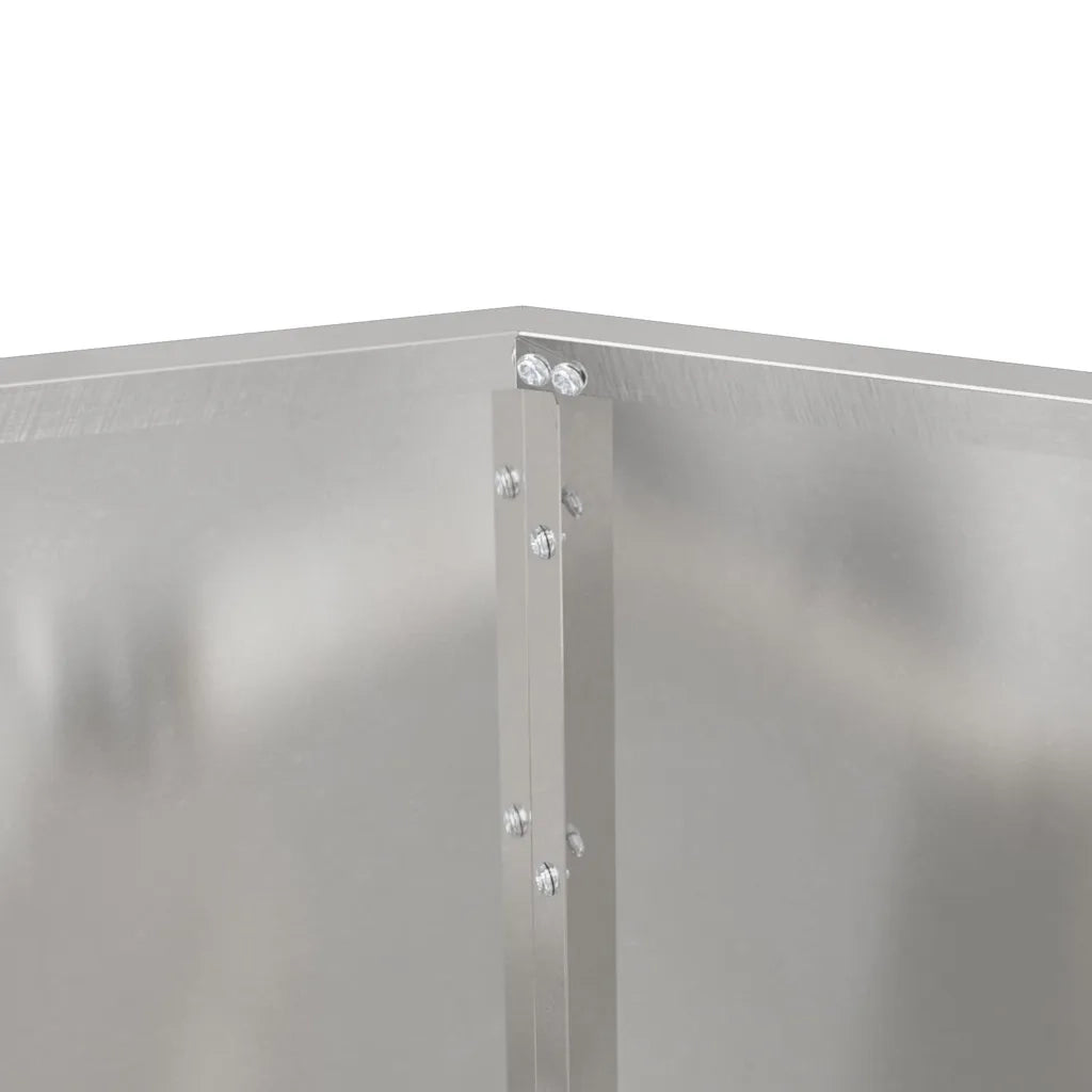 Fioriera 2 pcs Argento 75 x 75 x 60 cm Acciaio inossidabile 884047