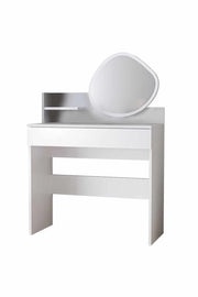 Toeletta con specchio in legno "Harmony Mini Amorphous" - 90 x 40 x 133 cm - Bianco
