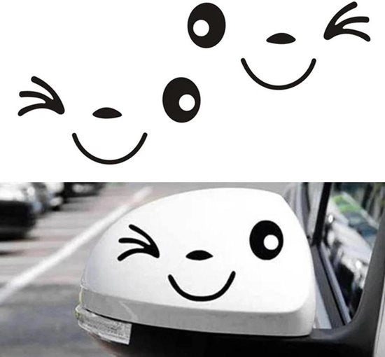 Sticker per Specchiera Posteriore Auto - Set di 2