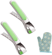 Tappo per forno a convezione e frigorifero con manico in silicone - set da 2 pezzi con guanti protettivi